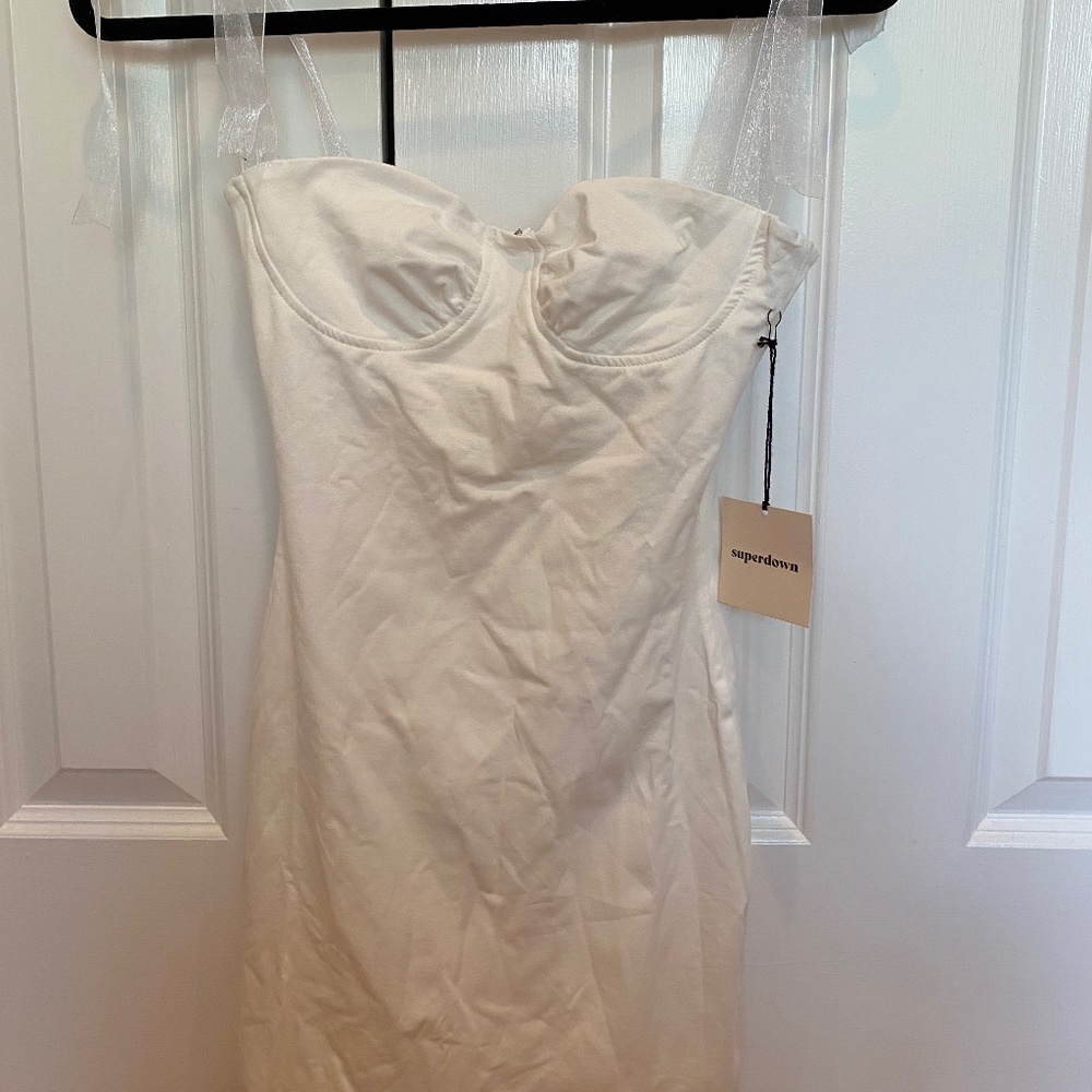 Superdown Trisha Tie Dress- White